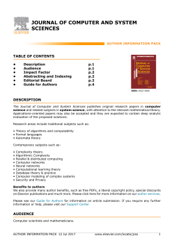 journal of computer and system sciences