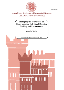 Managing the Workload: an Experiment on Individual Decision
