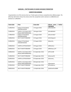 Samsung Twitter Giveaway Promotion