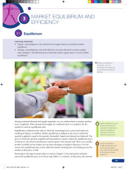 3 MARKET EQUILIBRIUM AND EFFICIENCY