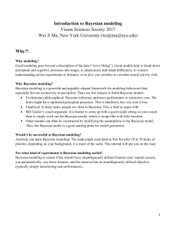 Bayesian tutorial - Center for Neural Science