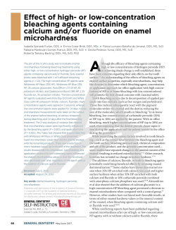 or low-concentration bleaching agents containing calcium and/or