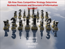 Q6-How Does Competitive Strategy Determine Business Processes