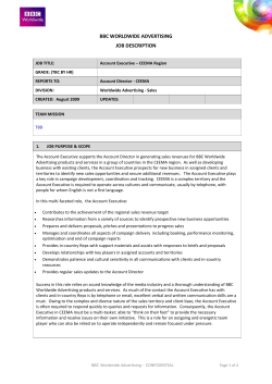 JD Account Executive - CEEMA