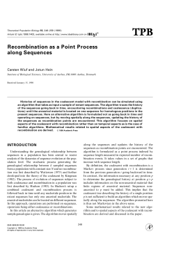 Recombination as a Point Process along Sequences