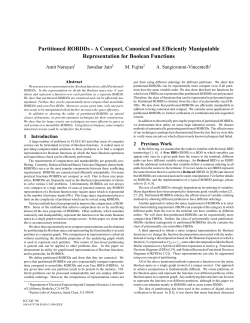 Partitioned ROBDDs - A Compact, Canonical and Efficiently