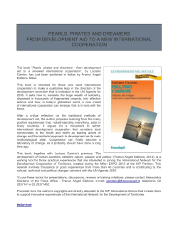 pearls, pirates and dreamers from development aid to a new