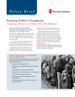 Policy Brief - Save the Children