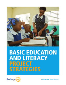 Basic Education and Literacy Project Strategies
