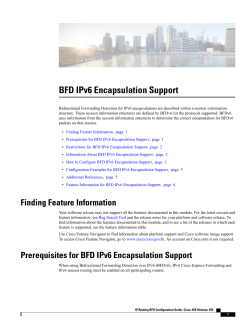 BFD IPv6 Encapsulation Support