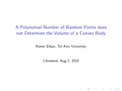 A Polynomial Number of Random Points does not Determine the