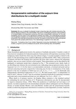 Nonparametric estimation of the sojourn time distributions for a