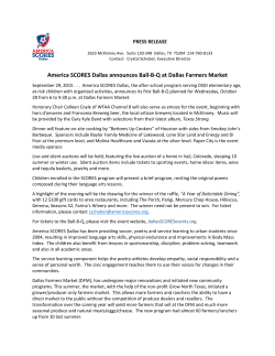 America SCORES Dallas announces Ball-B