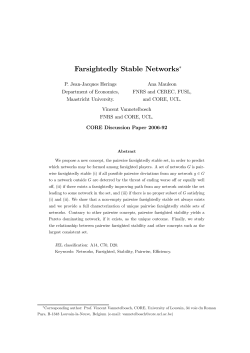Farsightedly Stable Networks&lowast;