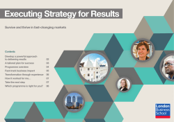 Executing Strategy for Results