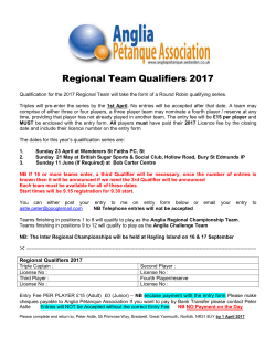 entry form - ANGLIA PETANQUE ASSOCIATION