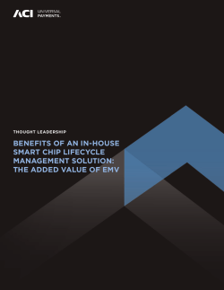 EMV: In-House Smart Chip Lifecycle Management
