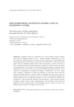 SELF-ENRICHING ONTOLOGY-BASED CASUAL LEARNING