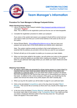 Footyweb Guide for Team Managers