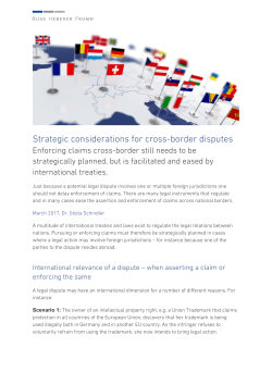 Strategic considerations for cross-border disputes