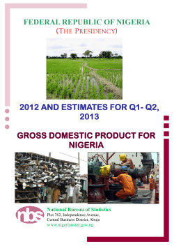 2012 and estimates for q1- q2, 2013 gross domestic product for nigeria