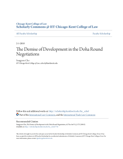 The Demise of Development in the Doha Round Negotiations