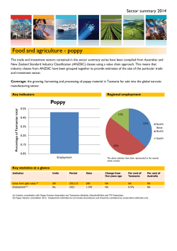 Poppy industry - Department of State Growth