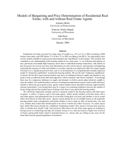 Models of Bargaining and Price Determination of