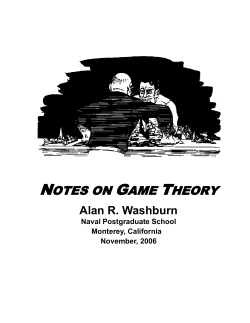 Notes on Game Theory - NPS Faculty Vitae Search