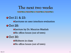 User Interface Evaluation