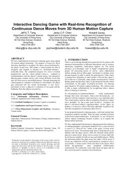 Interactive Dancing Game with Real-time Recognition of Continuous