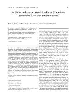Sex Ratios under Asymmetrical Local Mate Competition: Theory and