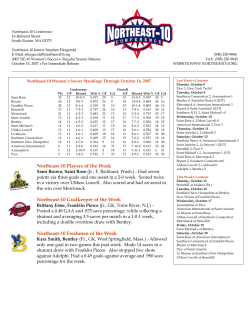 Northeast-10 Players of the Week No