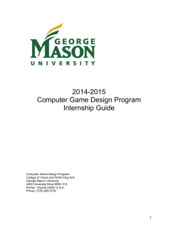 Internship Guide - GMU Game Design