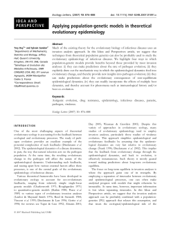 Applying population-genetic models in theoretical evolutionary