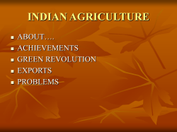 indian agriculture