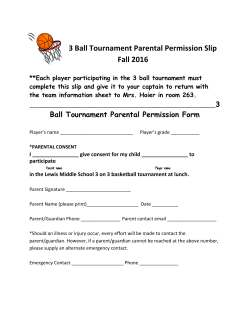 3 Ball Tournament Parental Permission Slip Fall 2016
