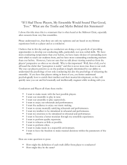 If I Had Those Players, My Ensemble Would Sound