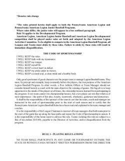 *Denotes rule change *The rules printed herein shall apply to both