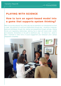 PLAYING WITH SCIENCE How to turn an agent