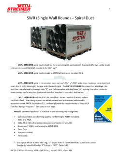 SWR (Single Wall Round) &ndash; Spiral Duct