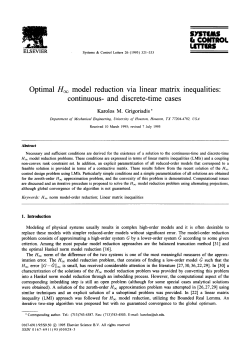 Optimal model reduction via linear matrix inequalities