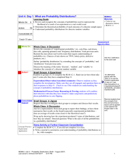 Probability Distributions of Discrete Random Variables