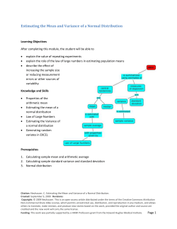 Estimating-the-Mean-and-Variance-of-a-Normal
