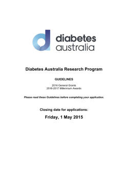 2016 diabetes australia research program