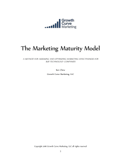 The Maturity Model - Growth Curve Marketing