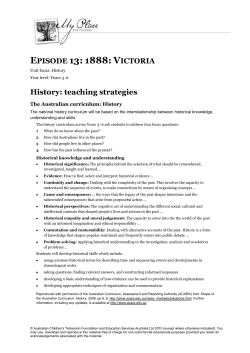 Student Activity Sheet H13.5: Historical
