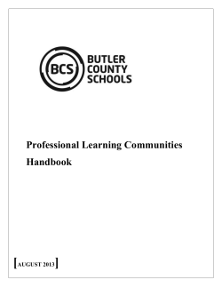 PLC handbook - Butler County Schools