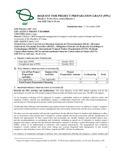PPG Document - Global Environment Facility
