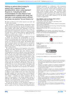 Defining an optimal referral strategy for patients with a suspicion of